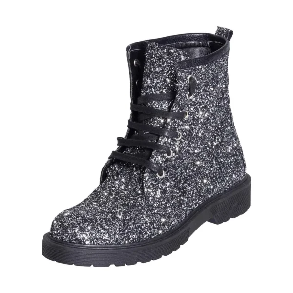 Anfibi glitterati neri multi made in italy - SC per Penelope Milano