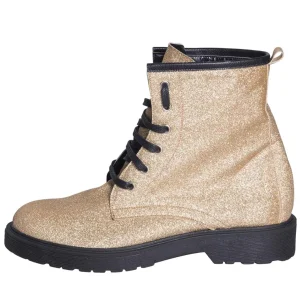 Anfibi scarpe neri in glitter fino made in italy - Studio Creazioni