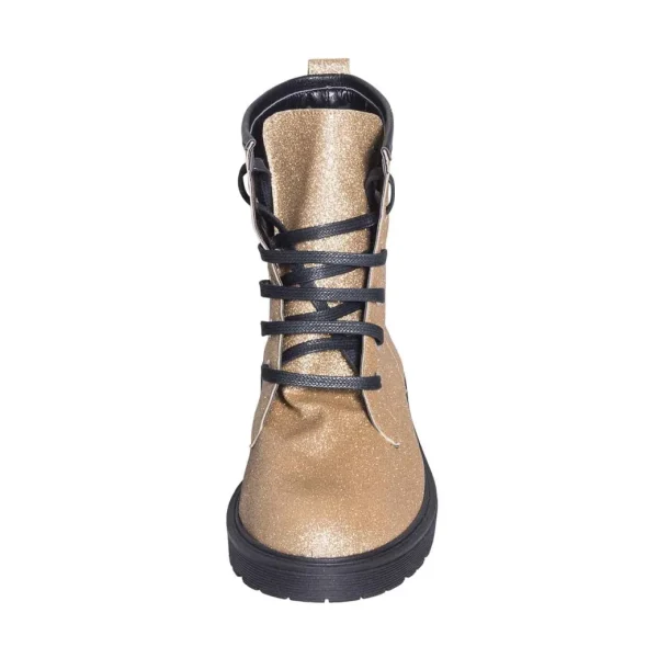 Anfibi scarpe neri in glitter fino made in italy - Studio Creazioni
