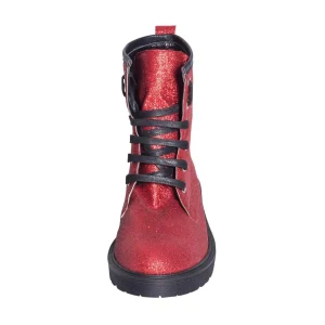 Anfibi scarpe rossi in glitter fino made in italy - Studio Creazioni