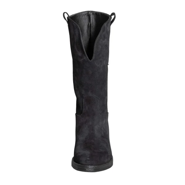 Camperos donna made in italy altezza polpaccio in camoscio nero
