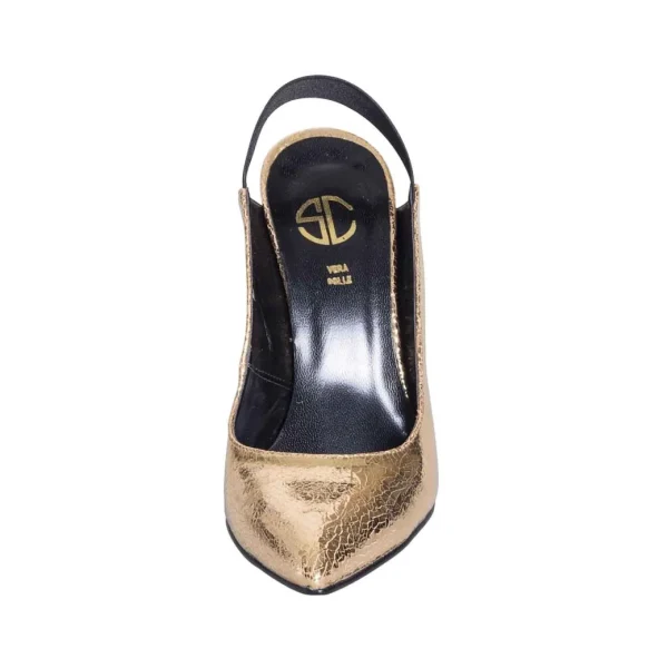 Decoltè oro tacco 10 made in italy esclusive - Studio Creazioni