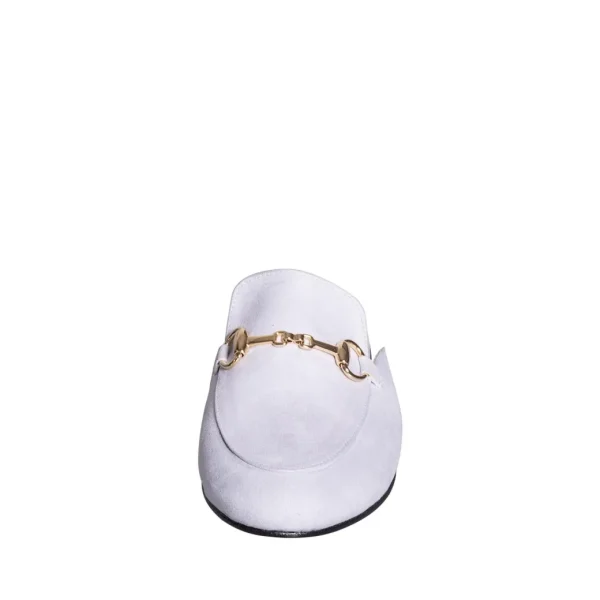 Mocassini a sabot in camoscio ghiaccio made in italy