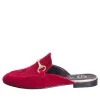 Sabot donna velluto bordeaux morsetto oro studio creazioni