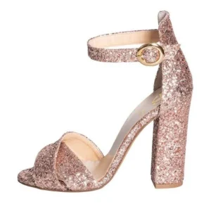 Sandali cerimonia glitter carne made in italy - Studio Creazioni