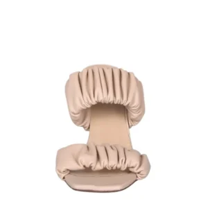 Sandali con tacco beige e fasce elastiche studio creazioni