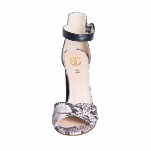 Sandali in pitone con tacco alto largo made in italy - Studio Creazioni