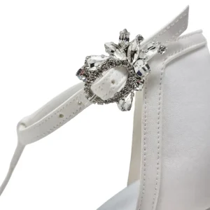 Sandali sposa con fibbia di strass