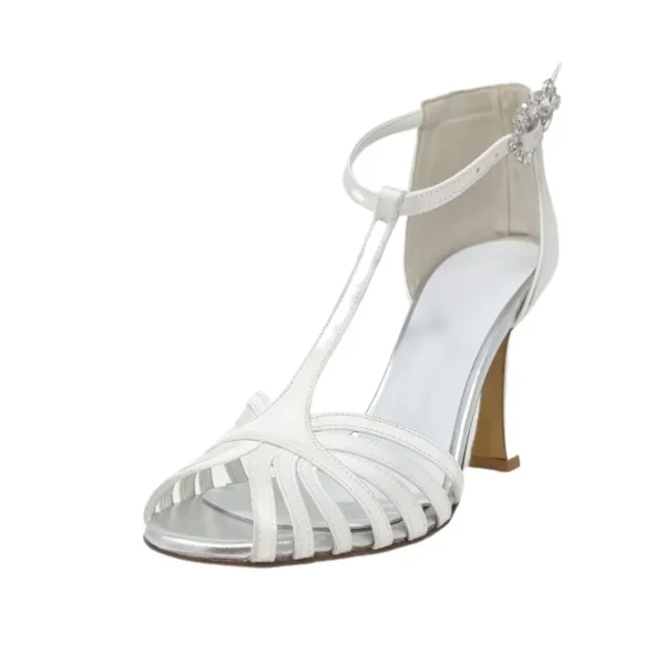 Sandali sposa con fibbia di strass