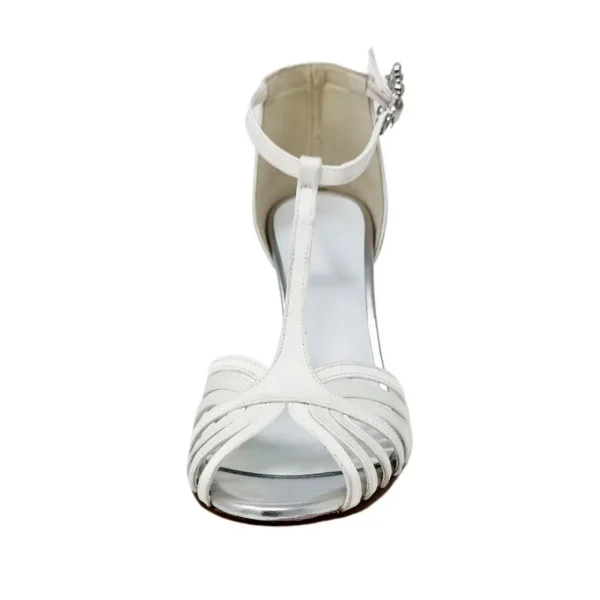 Sandali sposa con fibbia di strass