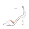 Sandalo da sposa bianco tacco 9 clessidra