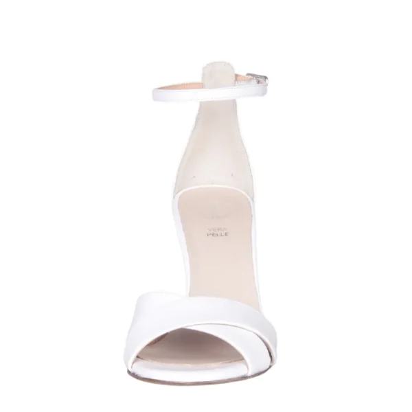 Sandalo da sposa bianco tacco 9 clessidra