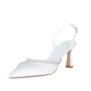 Scarpe a punta da sposa con strass
