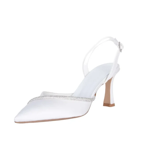 Scarpe a punta da sposa con strass