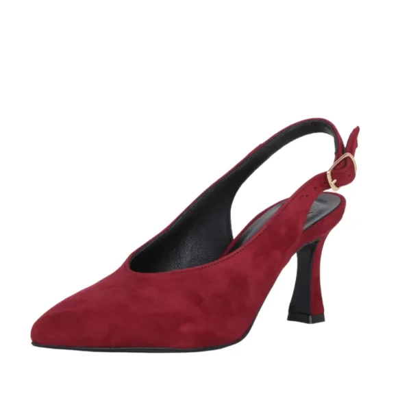 Scarpe col tacco a punta con scollo a uovo