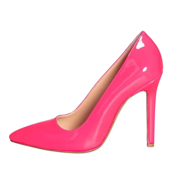 Scarpe fucsia con tacco alto a spillo made in italy - Studio Creazioni