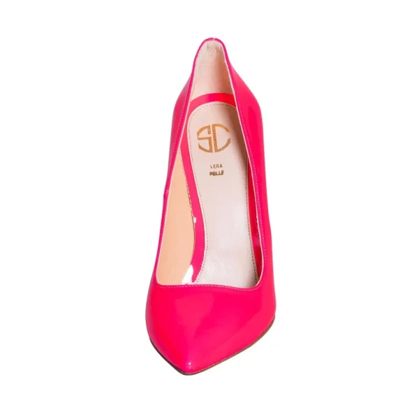 Scarpe fucsia con tacco alto a spillo made in italy - Studio Creazioni