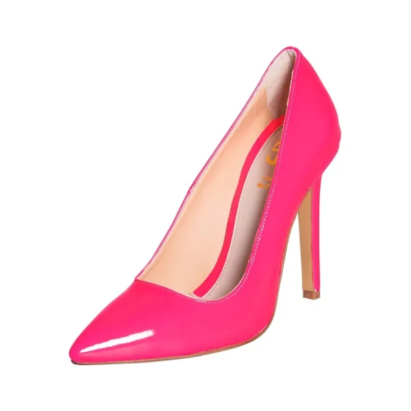 Scarpe fucsia con tacco alto a spillo made in italy - Studio Creazioni
