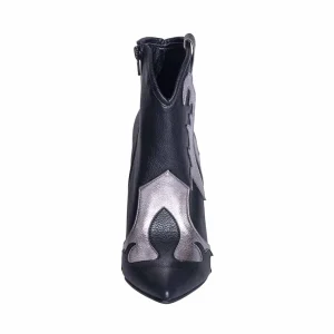 Stivaletti texani donna con tacco alto in pelle - Studio Creazioni