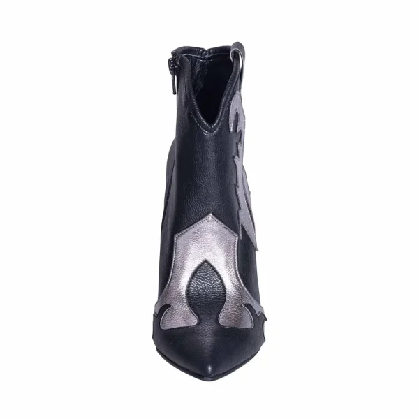 Stivaletti texani donna con tacco alto in pelle - Studio Creazioni