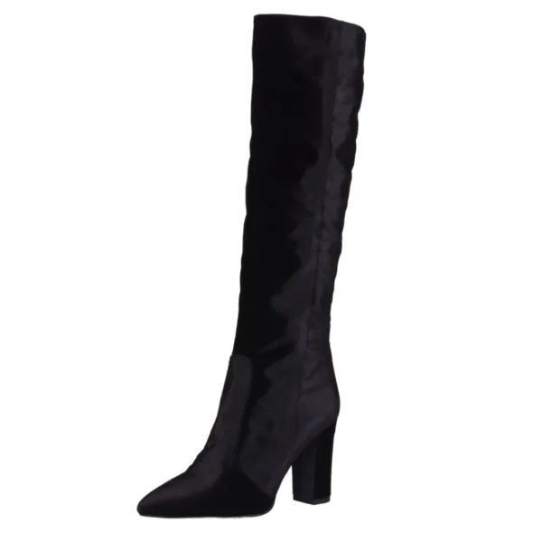 stivali sotto al ginocchio in glitter c.fucile da donna made in italy
