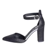 Tacchi a punta nere in glitter made in italy - Studio Creazioni