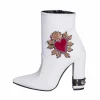 Tronchetti donna con tacco alto bianchi made in italy studio creazioni