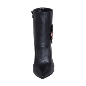 Tronchetti donna con tacco alto nero made in italy studio creazioni