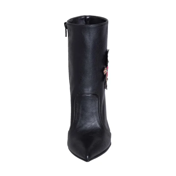 Tronchetti donna con tacco alto nero made in italy studio creazioni