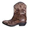 Tronchetti pitonati texani testa di moro made in italy rip beige
